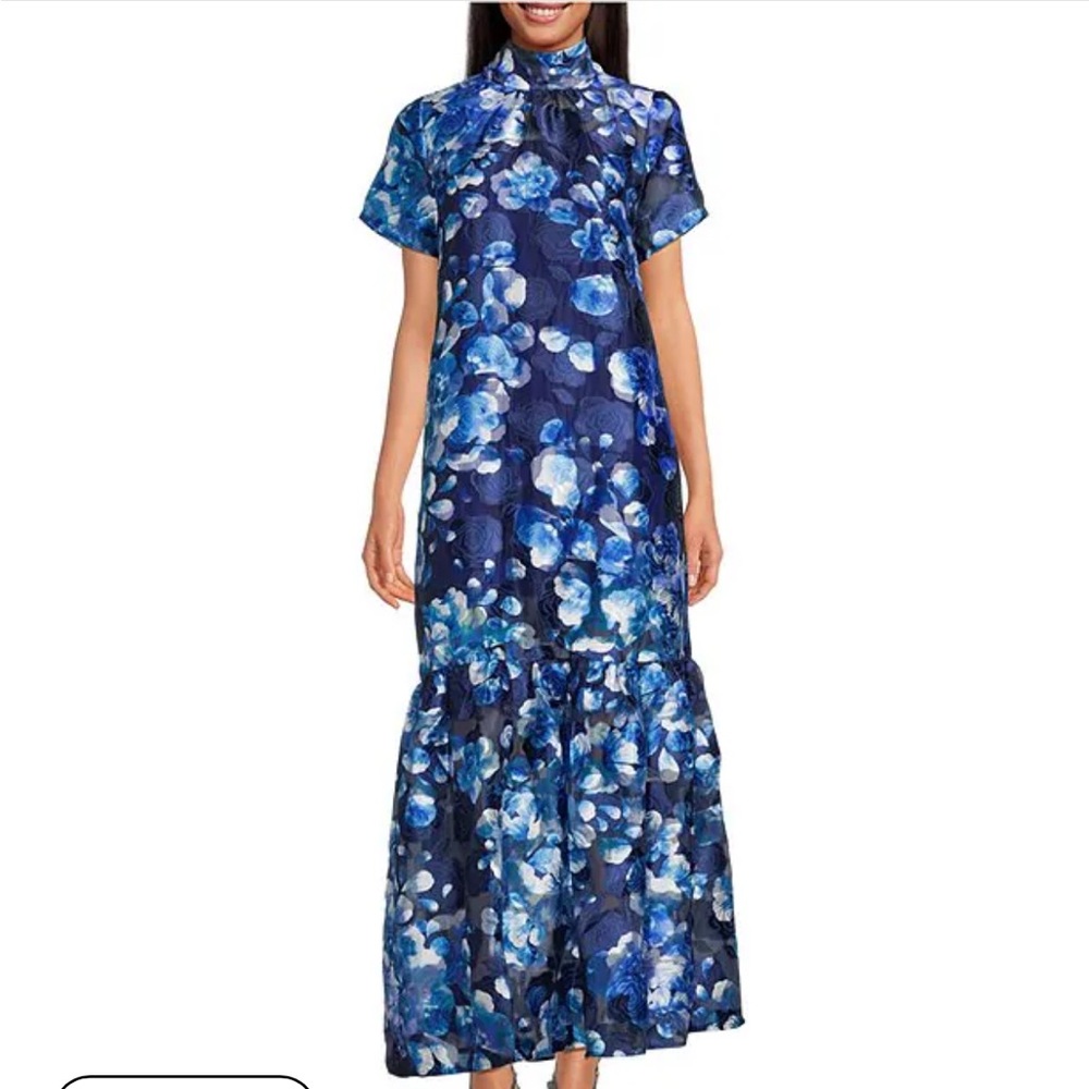 Sugarlips Blue Floral Maxi Dress
